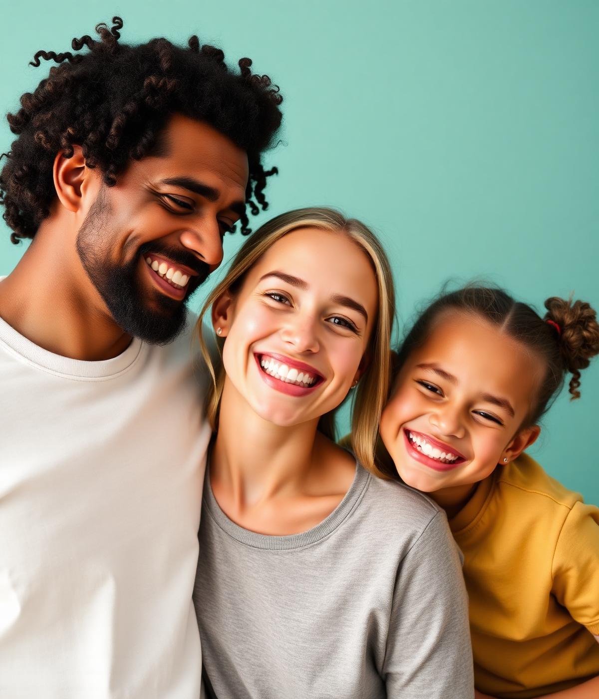 Happy family with healthy smiles